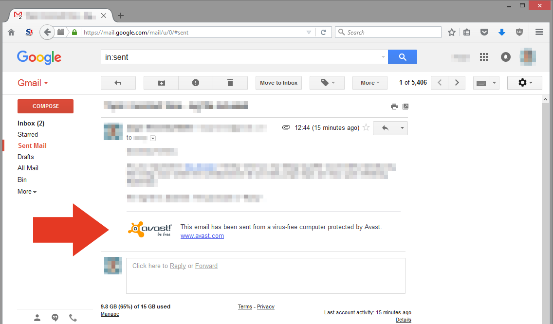 Virus free avast gmail